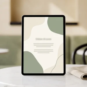 Restaurant Prompt Pack - product mockup on tablet - AJNEXA