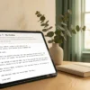 The Launch email sequence from The Follow-Up Sequences shown on a tablet